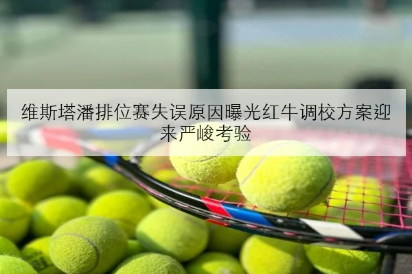 维斯塔潘排位赛失误原因曝光红牛调校方案迎来严峻考验